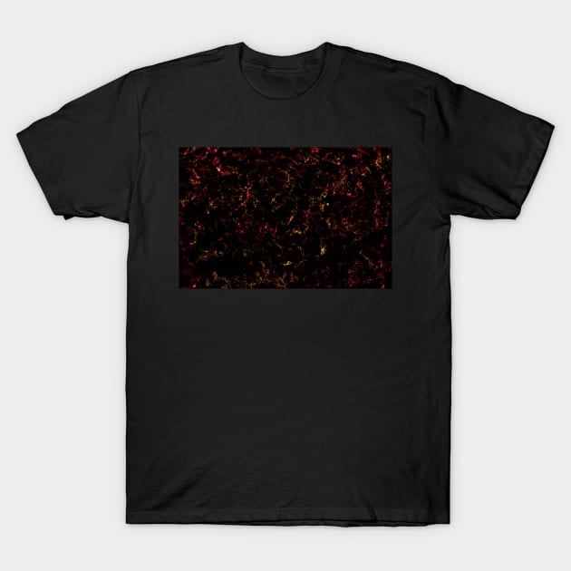 Red and gold nebula T-Shirt by Nerdiant